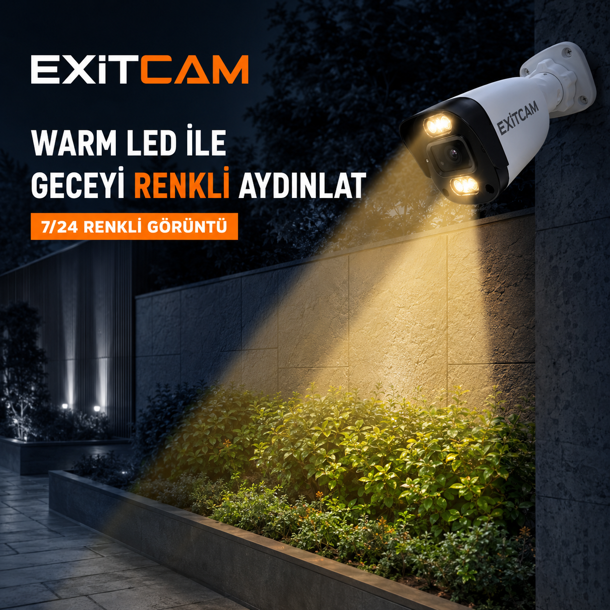 ExitCam 2 Kameralı 5 MP Ultra HD AHD Güvenlik Kamera Sistemi (1 TB HDD Takılı, Gece Renkli, Dahili Mikrofonlu) Görsel 2